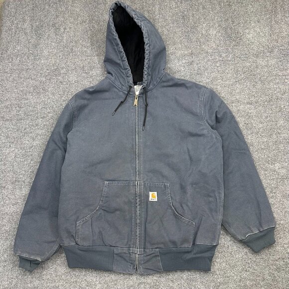 Carhartt Quilt Lined Women's WJ130 STM Gray Stone Blue Jacket Size Large Outdoor